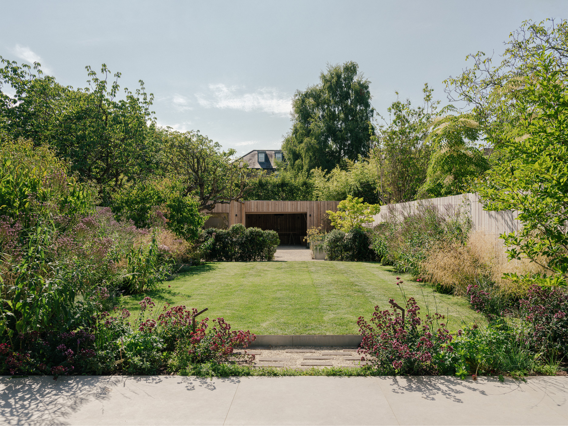 A generous lawn invites play and picnics
